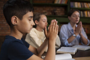 Niños en escuela dominical
